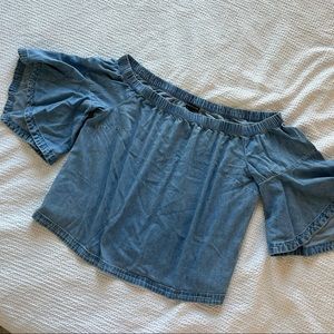 Off the Shoulder Denim Top